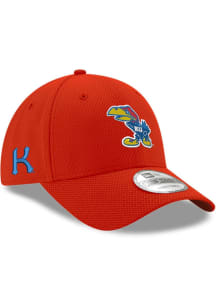 New Era Kansas Jayhawks Stretch Snap 9FORTY Iconic Adjustable Hat - Red