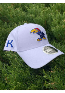 New Era Kansas Jayhawks Stretch Snap 9FORTY Classic Adjustable Hat - White