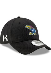 New Era Kansas Jayhawks Stretch Snap 9FORTY Classic Adjustable Hat - Black