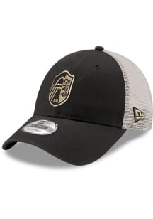 New Era St Louis City SC Tonal Primary Crest Stone Mesh Trucker 9FORTY Adjustable Hat - Black