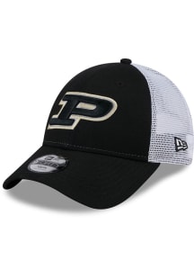 New Era Purdue Boilermakers Black Evergreen Trucker JR 9FORTY Youth Adjustable Hat