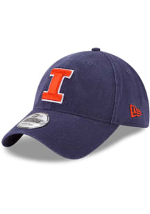 New Era Illinois Fighting Illini Core Classic 2.0 9TWENTY Adjustable Hat - Navy Blue
