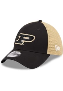 New Era Purdue Boilermakers Mens Black Evergreen  Team Neo 39THIRTY Flex Hat