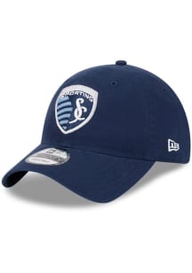 New Era Sporting Kansas City Evergreen Team Color 9TWENTY Adjustable Hat - Navy Blue