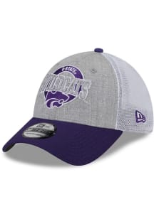 New Era K-State Wildcats Mens Grey Heather 3T 39THIRTY Flex Hat
