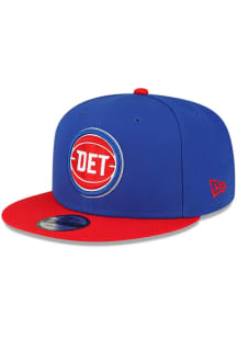 New Era Detroit Pistons Blue DET Ball logo 2T 9FIFTY Mens Snapback Hat