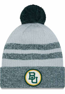 New Era Baylor Bears Gold Patch Cuff Pom Mens Knit Hat