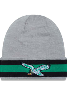 New Era Philadelphia Eagles Black Retro Banded Cuff Mens Knit Hat