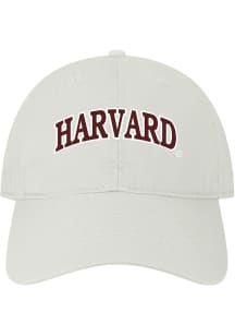 Harvard Crimson White Relaxed Twill Youth Adjustable Hat
