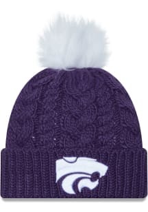 New Era K-State Wildcats Purple Pom Cuff Womens Knit Hat