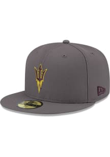 New Era Arizona State Sun Devils Mens Graphite Fork Logo 2T 59FIFTY Fitted Hat