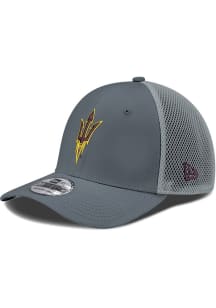 New Era Arizona State Sun Devils Mens Graphite Color Fork Logo Neo 39THIRTY Flex Hat