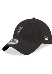 New Era Arizona State Sun Devils Fork Logo Black and White Core Classic 9TWENTY Adjustable Hat - B..