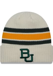 New Era Baylor Bears White Vintage Cuff Mens Knit Hat