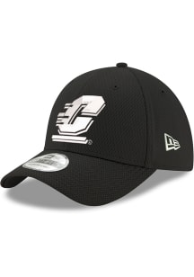 New Era Central Michigan Chippewas Mens Black White Logo Diamond Era 39THIRTY Flex Hat