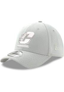 New Era Central Michigan Chippewas Mens White White Logo Diamond Era 39THIRTY Flex Hat