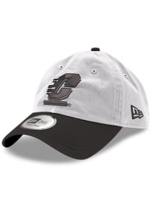 New Era Central Michigan Chippewas 2T Black and White Logo Casual Classic Adjustable Hat - White