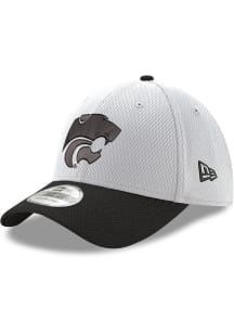 New Era K-State Wildcats Mens White 2T Black Powercat Diamond Era 39THIRTY Flex Hat