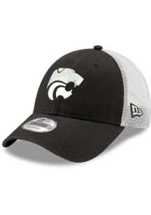 New Era K-State Wildcats 2T White Powercat Trucker 9FORTY Adjustable Hat - Black