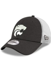 New Era K-State Wildcats 2T White Powercat Shadow Trucker 9FORTY Adjustable Hat - Black