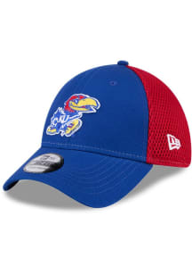 New Era Kansas Jayhawks Blue 2T Evergreen Neo JR 39THIRTY Youth Flex Hat