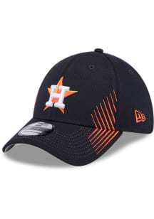 New Era Houston Astros Mens Navy Blue Active Arrow Stitch 39THIRTY Flex Hat