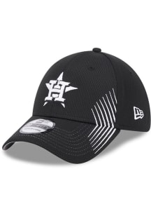 New Era Houston Astros Mens Black Active Arrow Stitch 39THIRTY Flex Hat