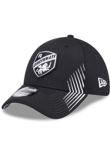 New Era FC Cincinnati Mens Black Active Arrow Stitch 39THIRTY Flex Hat