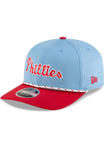 New Era Philadelphia Phillies Rope 9SEVENTY Stretch Snap Adjustable Hat - Light Blue