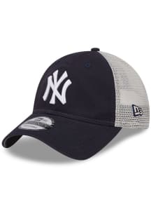 New Era New York Yankees Game Day Super Side Patch Trucker 9TWENTY Adjustable Hat - Navy Blue