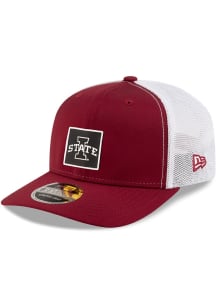 New Era Iowa State Cyclones Silicone 9SEVENTY Stretch Snap Trucker Adjustable Hat - Maroon