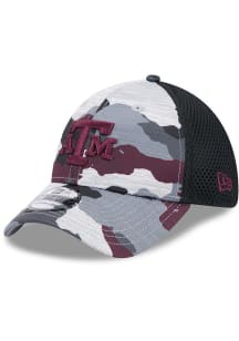 New Era Texas A&M Aggies Mens Black 2T Active Training Camo 39THIRTY Flex Hat