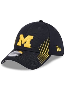 New Era Michigan Wolverines Mens Blue Active Arrow Stitch 39THIRTY Flex Hat