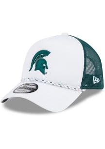 New Era Michigan State Spartans Court Sport Foam Rope Trucker Adjustable Hat - White