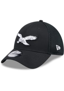 New Era Philadelphia Eagles Mens Black Historic TC Logo Evergreen Team Classic 39THIRTY Heritage F..