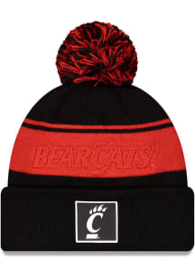 New Era Cincinnati Bearcats Black Dart Cuff Pom Beanie Mens Knit Hat