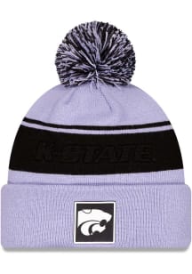 New Era K-State Wildcats Lavender Dart Cuff Pom Beanie Mens Knit Hat