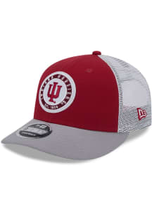 New Era Indiana Hoosiers Throwback 3T Circular Trucker LP 9FIFTY Adjustable Hat - Cardinal