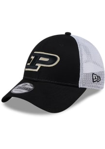 New Era Purdue Boilermakers Evergreen Trucker 9FORTY Adjustable Hat - Black