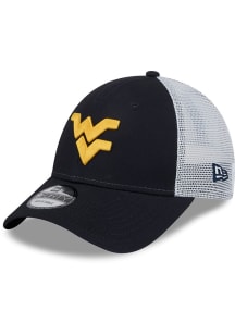 New Era West Virginia Mountaineers Evergreen Trucker 9FORTY Adjustable Hat - Navy Blue