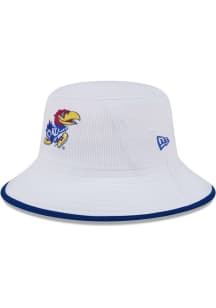 New Era Kansas Jayhawks White Game Day Primary UV Mens Bucket Hat