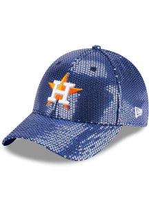New Era Houston Astros Navy Blue Womens Sequin Adjustable Womens Adjustable Hat