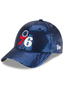 New Era Philadelphia 76ers Blue Womens Sequin Adjustable Womens Adjustable Hat