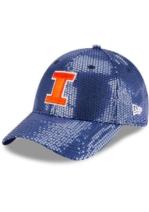 New Era Illinois Fighting Illini Navy Blue Womens Sequin Adjustable Womens Adjustable Hat