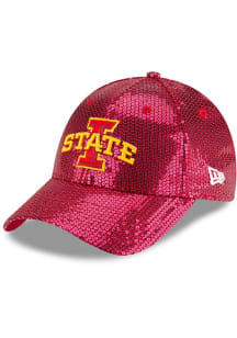 New Era Iowa State Cyclones Maroon Womens Sequin Adjustable Womens Adjustable Hat