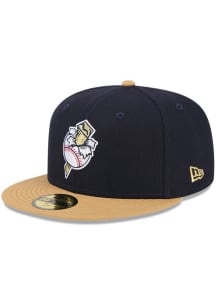 New Era Omaha Storm Chasers Mens Navy Blue 2024 Theme Night AC 59FIFTY Fitted Hat