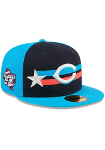 New Era Cincinnati Reds Mens Blue 2024 All-Star Game 59FIFTY Fitted Hat