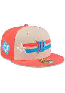 New Era Detroit Tigers Mens Orange 2024 All-Star Game 59FIFTY Fitted Hat