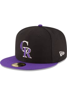 New Era Colorado Rockies Mens Black AC Alt 59FIFTY Fitted Hat