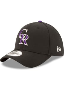 New Era Colorado Rockies Mens Black Team Classic 39THIRTY Flex Hat